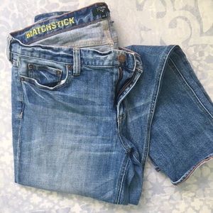 Jcrew match stick jeans
